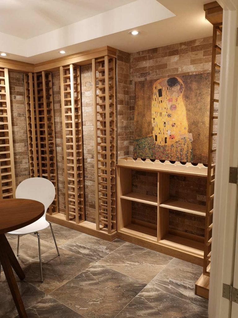 Clear cedar wine cellars in North York