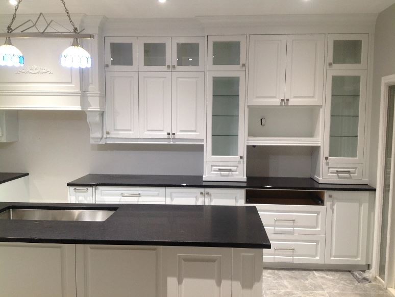 Symmetrical Glass Cabinets