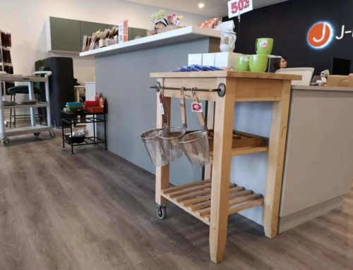 Commercial Office Cabinetry and Reception Counter with Duo Level Design