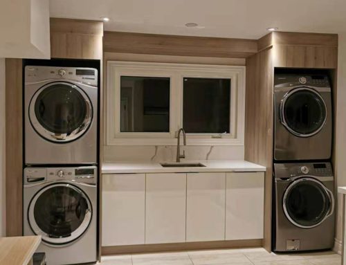 Contemporary Laundry Room with High Gloss